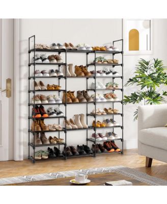 9-Tier Stackable Shoe Rack - Holds 50 Pairs Closet/Garage/Entryway Storage Organizer