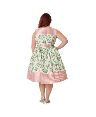 Plus Size Sleeveless Belted Swing Dress
