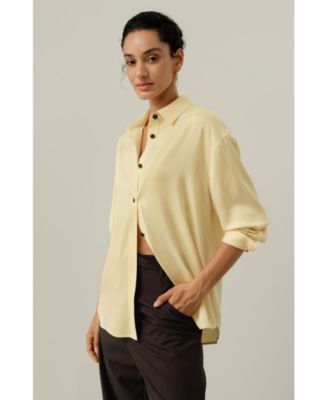 Women's Stretch Double Georgette Oversized Shirt