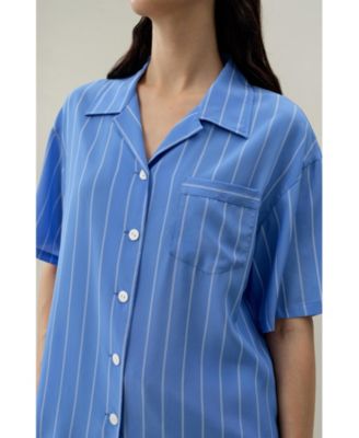 Women's Amalfi Striped Cuban Collar Shirt