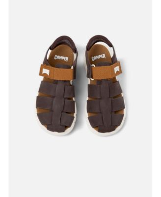 Boys Oruga Leather T-Strap Sandals