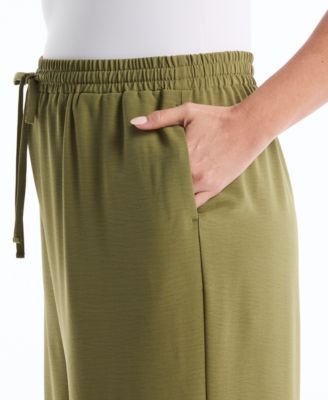 Plus Size Drawstring Wide-Leg Pants