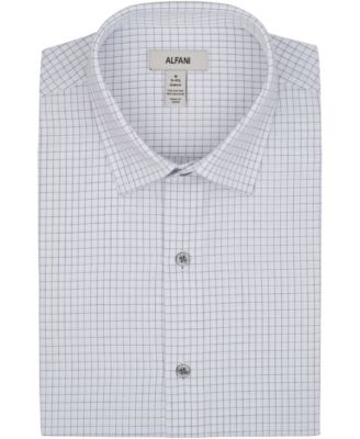 Men's Slim-Fit Grid Dress Shirt