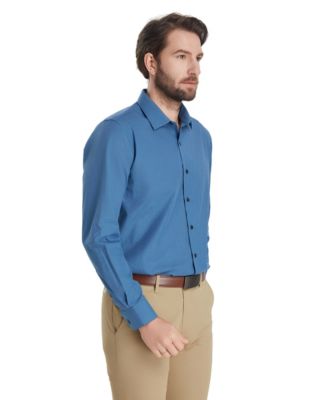 Men's Slim-Fit Solid Dress Shirt