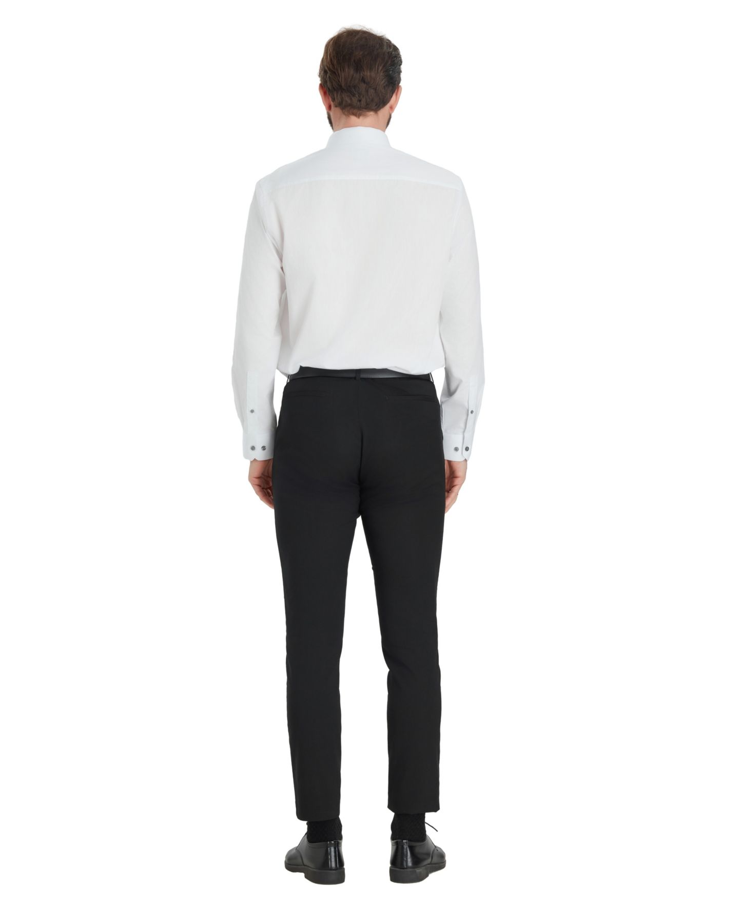 Мужская рубашка Alfani Regular-Fit Solid Dress Shirt, цвет: Яркий белый — фото 6