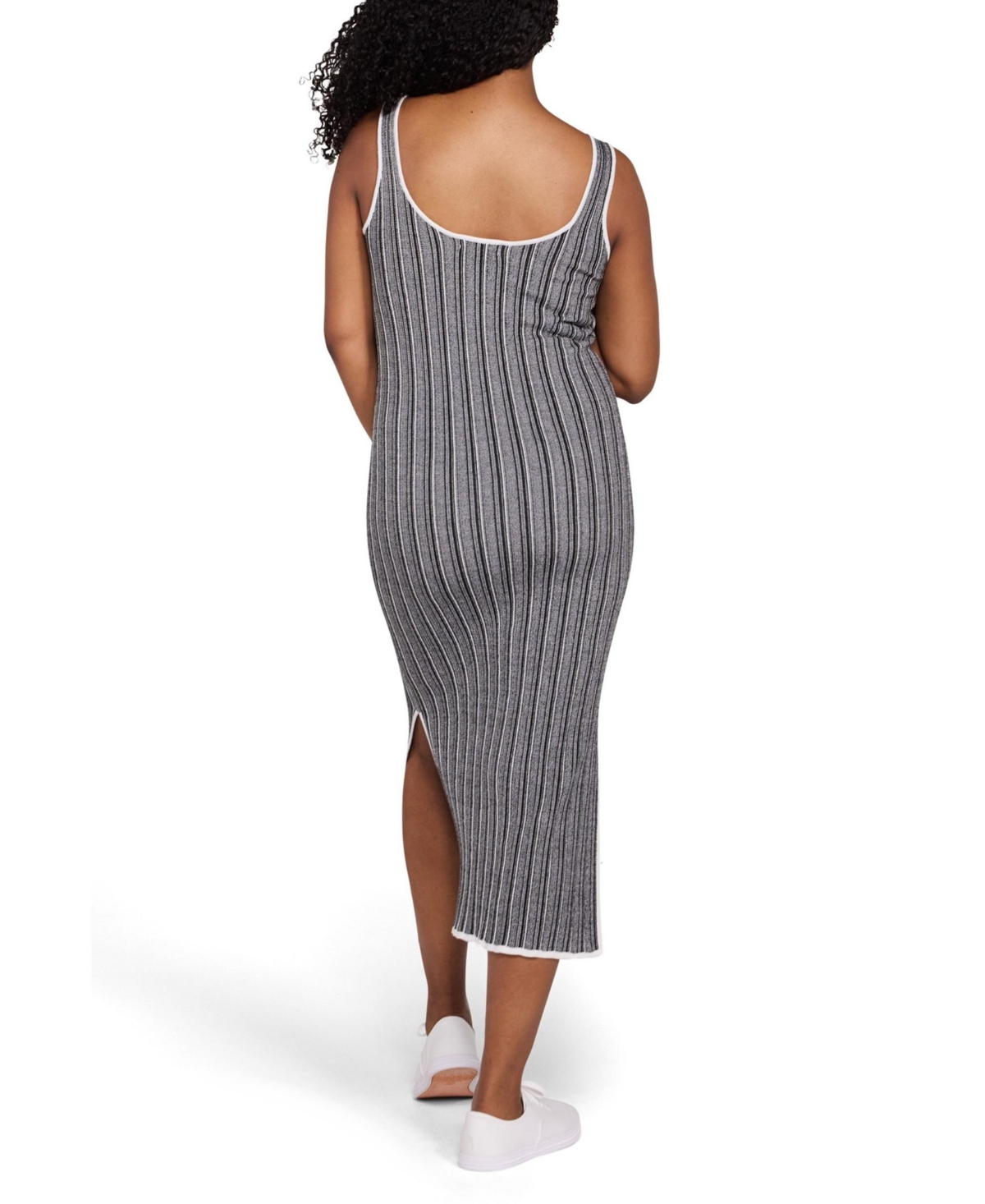 Motherhood Maternity Sleeveless Nursing Henley Midi Dress