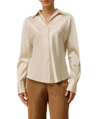 Women's Bias Cut Silk Shirt