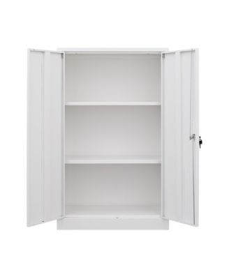 Metal Storage Cabinet, Folding Filing Storage Cabinet with Locking Doors and Adjustable Shelf for Home Office, School