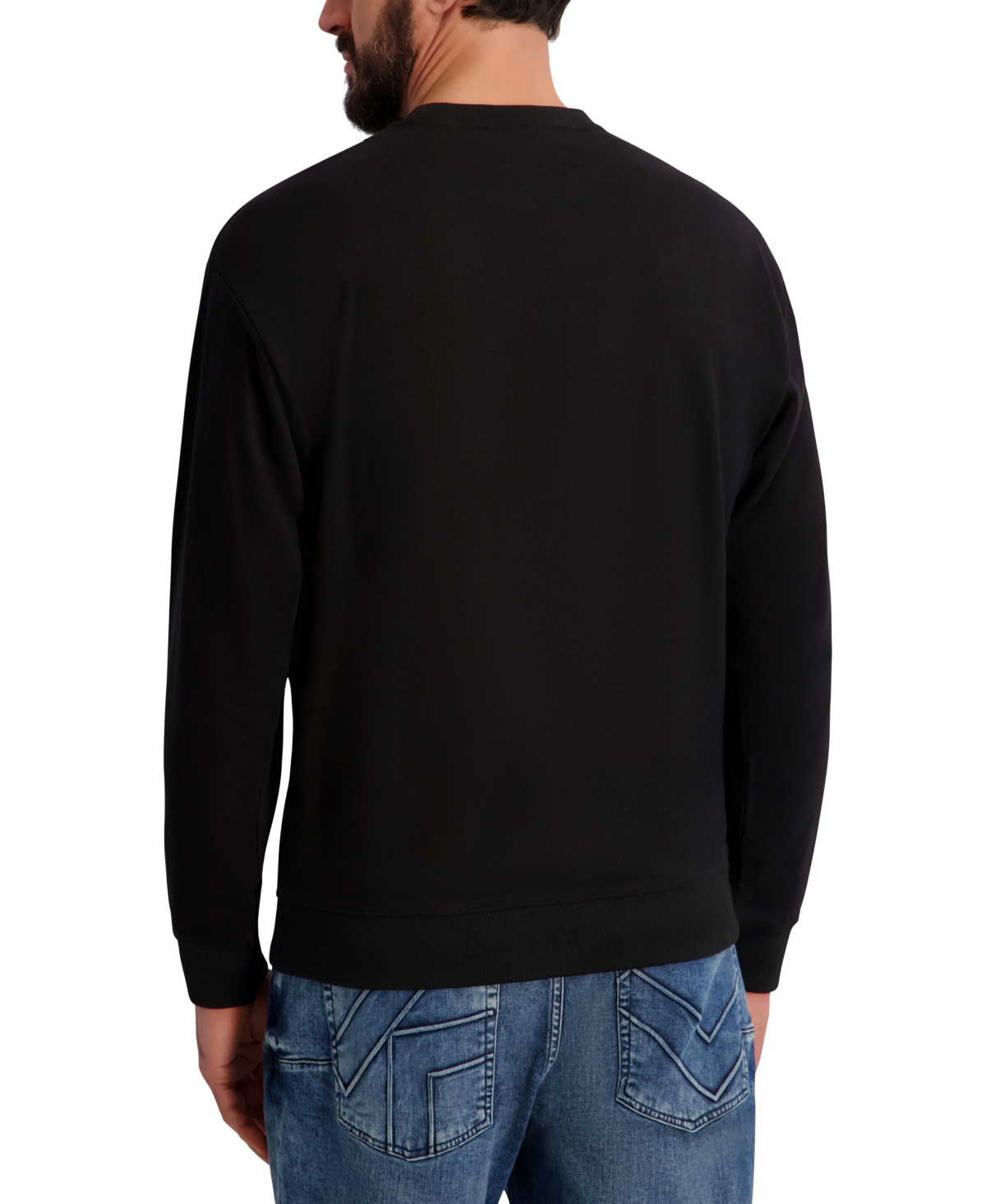 Karl Lagerfeld Paris Men's Long-Sleeve Fleece Sweater