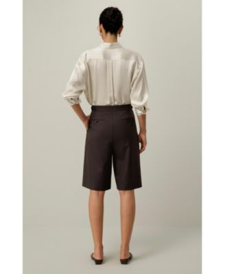 Women's Wool-Silk Bermuda shorts