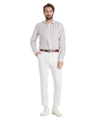 Men's Linen Slim-Fit Oslo Stripe Dress Shirt