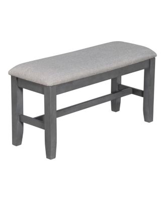  6-Piece Solid Wood Foldable Dining Set with Bench