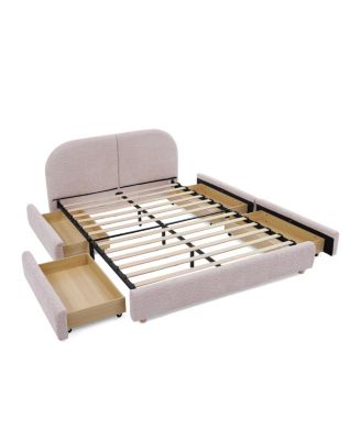 82 inches Queen Size Upholstered Bed Frame