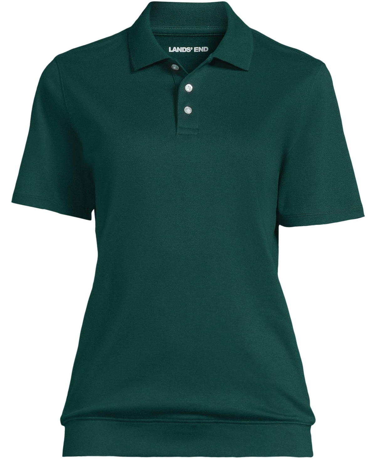 Lands' End Women's School Uniform Short Sleeve Banded Bottom Polo Shirt