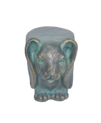 13" Rabbit Garden Stool, Lightweight Concrete,No Assembly