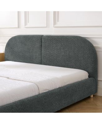 Queen Size Upholstered Bed Frame, Modern Minimalist