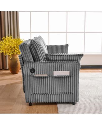 73" Convertible Sofa Bed with USB Ports