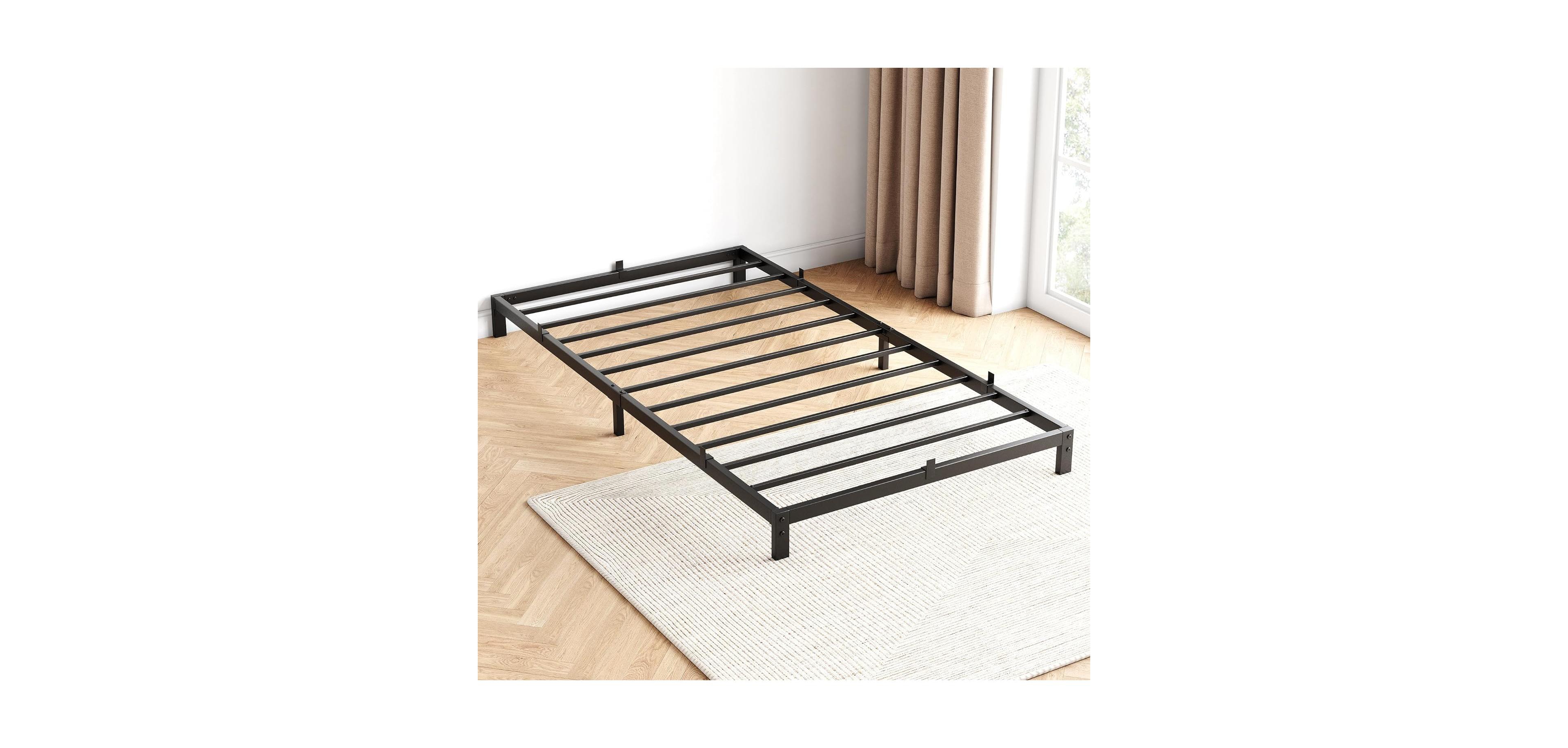 gaomon 8 Inch Twin Bed Frame, Low Profile Twin Metal Platform Bed Frame Support Mattress Foundation, Noise Free, Easy Assembly