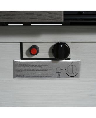 Extendable Rectangle Aluminum Alloy Fire Pit Table, 50,000BTU