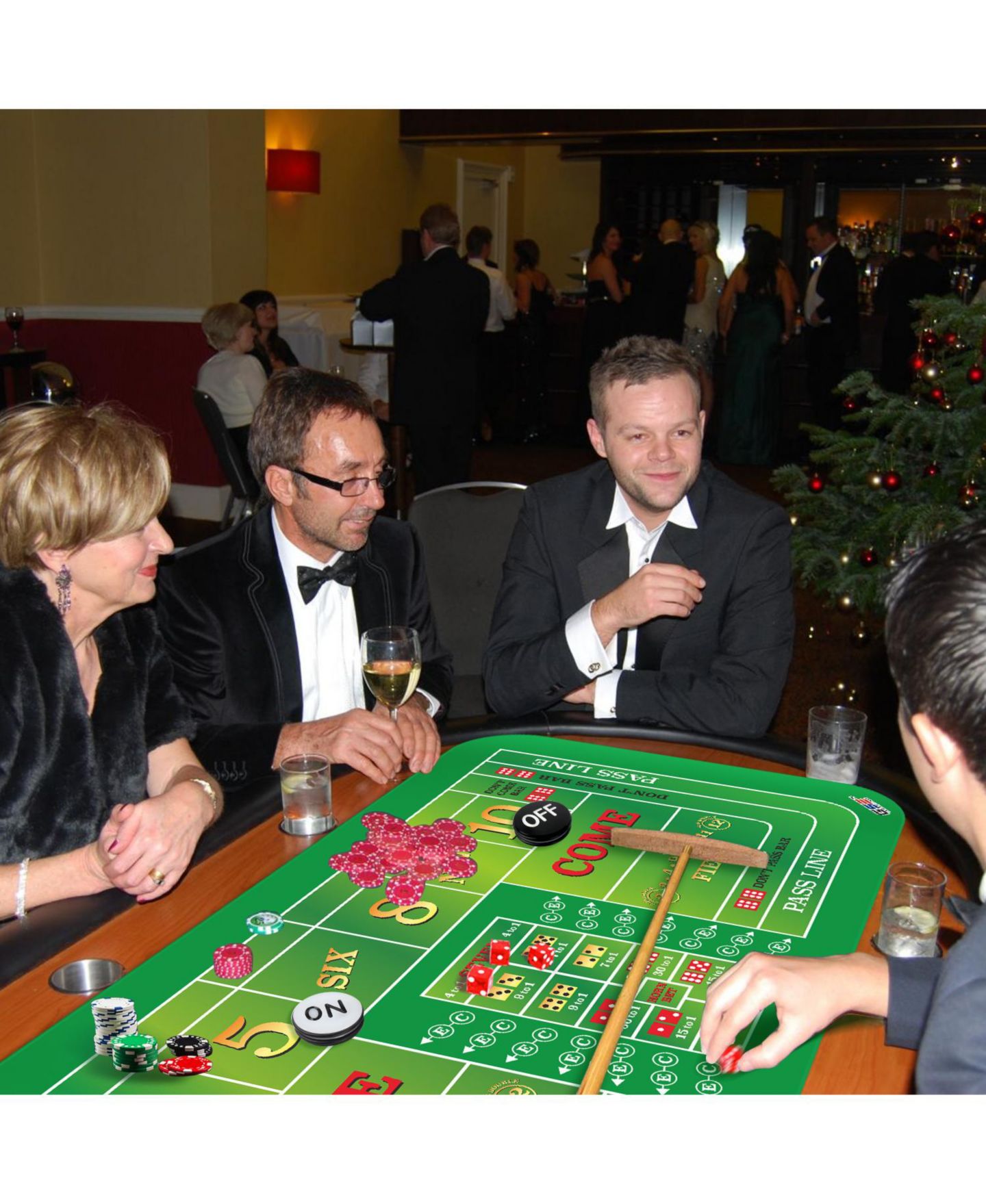 Детская игрушка GSE Games & Sports Expert Casino Craps Non-Slip Herringbone Rubber Tabletop Layout Mat, 70" x 35", от 3 лет — фото 5