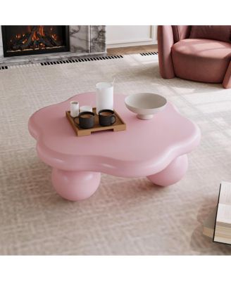 Cloud Shaped Coffee Table, Petal-Shaped Modern Minimalist Table
