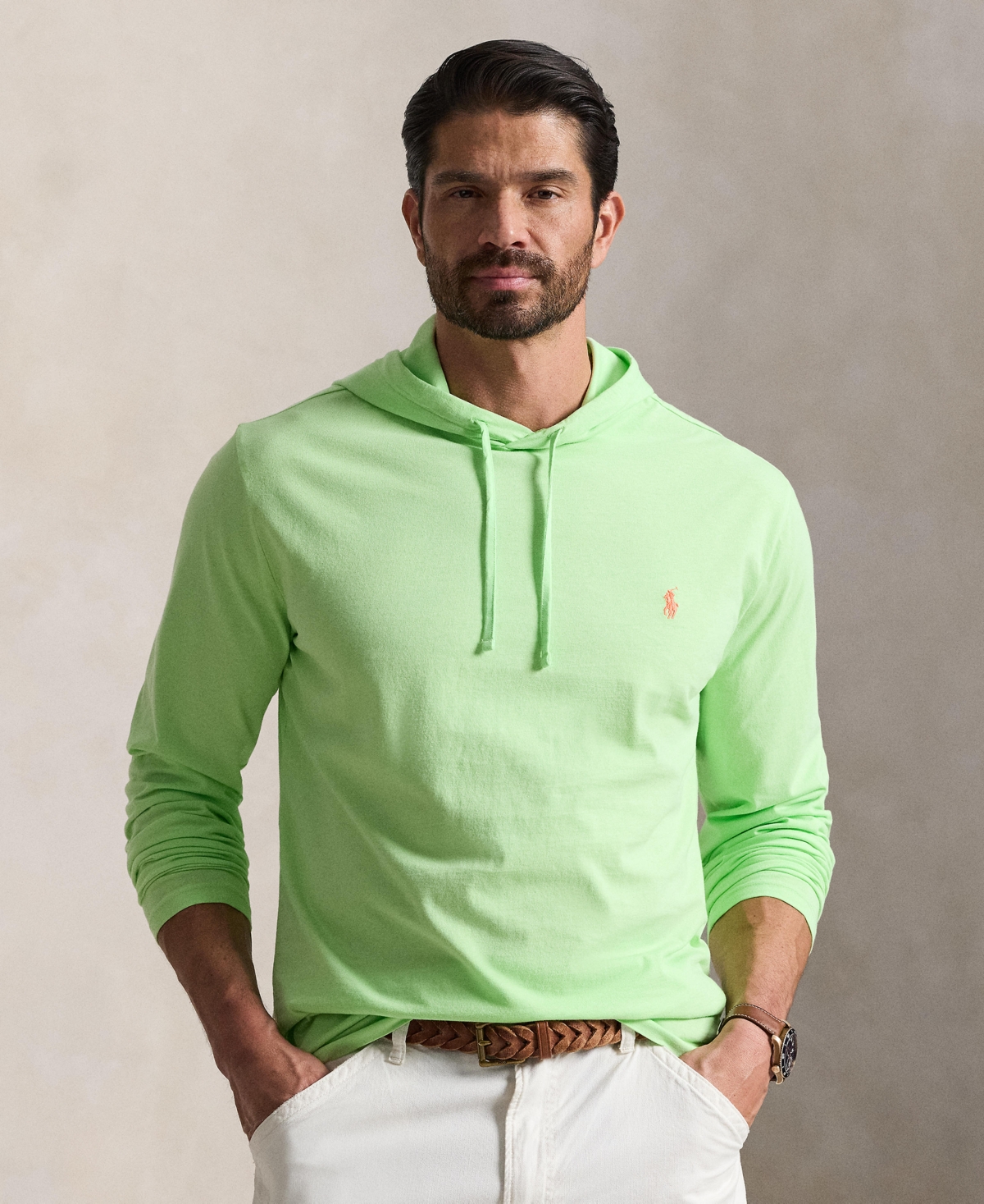 Polo Ralph Lauren Men's Big & Tall Long-Sleeve Hooded T-Shirt