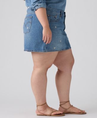 Plus Size Cotton Iconic 501&reg; Mid-Rise Denim Skirt