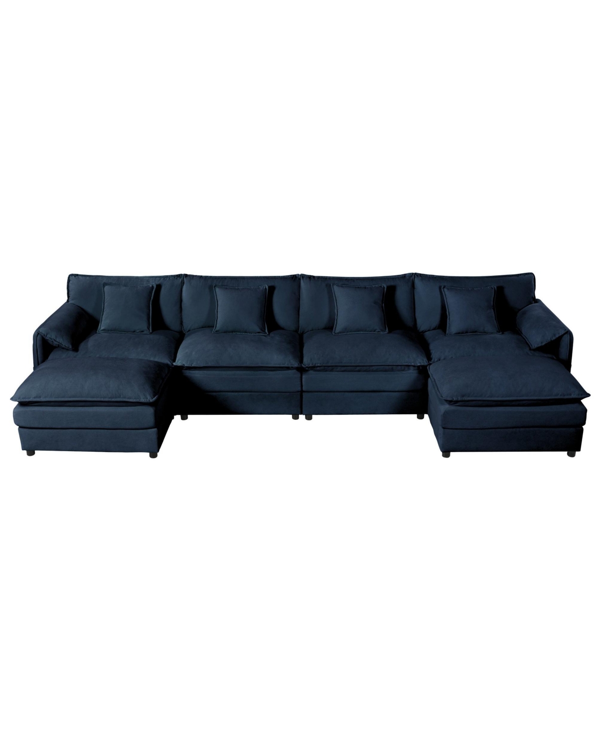 Boyel Living Modular Sectional Sofa, Oversized Deep Seat U Shaped Couch Set, -Seater Comfy Cloud Couches with Movable Ottomans
