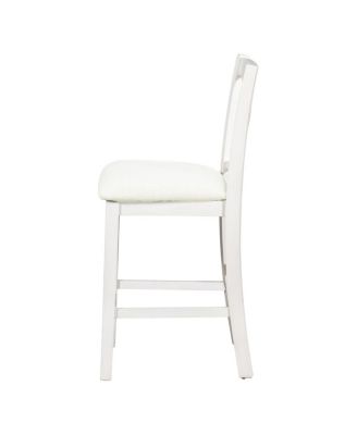 Rustic Farmhouse Counter Height Dining Table Set with 4 Chairs