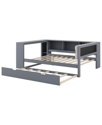 Streamdale Wood  Platform Bed w/Storage, Trundle, Charging Station