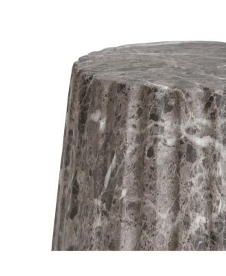 Outdoor Cleme Carved Side Table