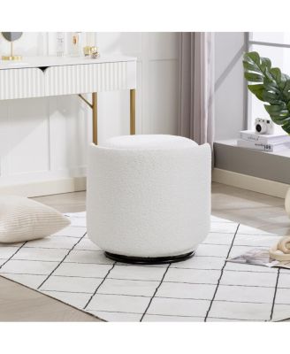 Stylish Swivel Barrel Chair with Storage & Free Cat Bed