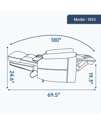 Streamdale Dual Motor Infinite Position Power Lift Recliner Chair with Massage & Heat