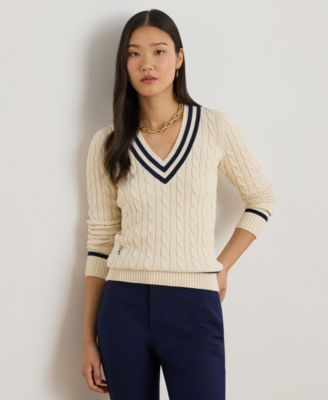 Women's V-Neck Long-Sleeve Sweater