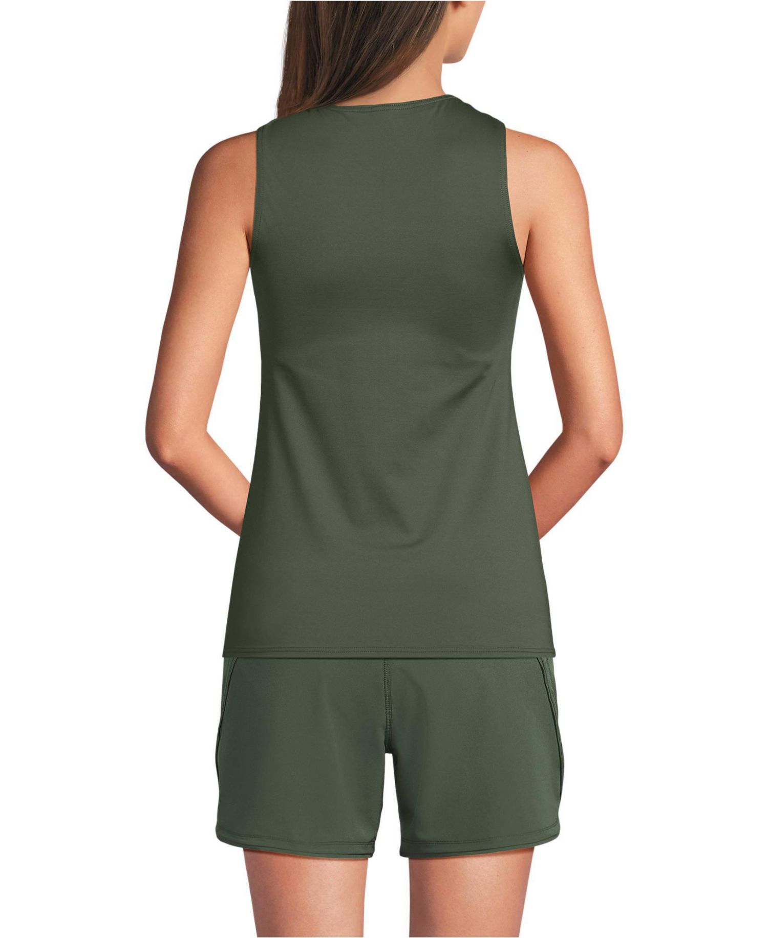 Women's High Neck UPF 50 Sun Protection Modest Tankini Swimsuit Top