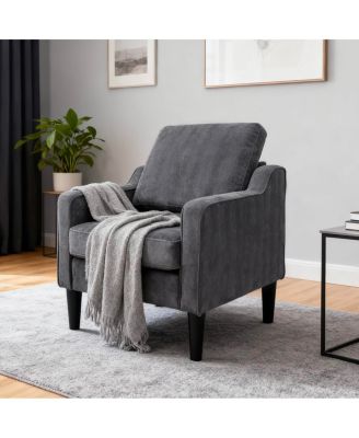 Living Room Accent Chair - Soft Chenille Comfy Armchair for Small Spaces