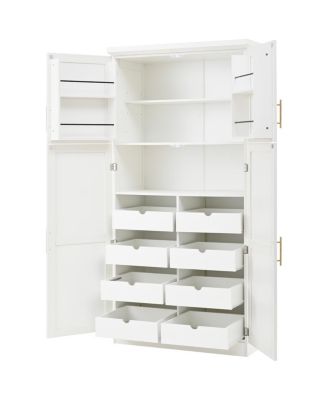 Freestanding Kitchen Pantry Cabinet, 35.5x17.6x70.9