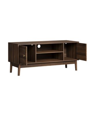  Mid-Century Modern Walnut TV Stand for Living Room & Bedroom