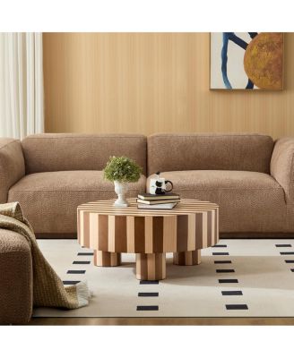 31" Round Wood Coffee Table