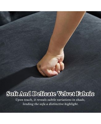 Streamdale Velvet Chesterfield sofa with copper stud detailing & tufted buttons