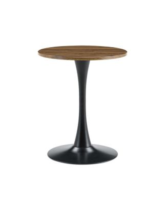 Streamdale Round Dining Table, 23.6" Tulip Table with Thickened Top & Metal Pedestal