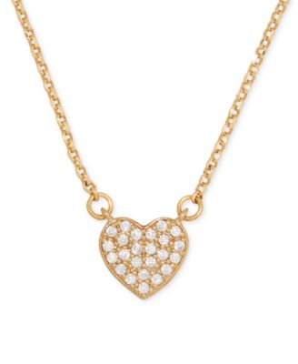 Cubic Zirconia Pave Heart Pendant Necklace