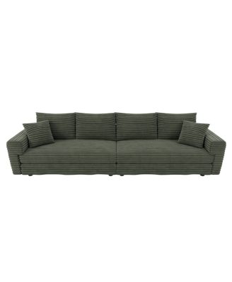 Streamdale 102" Plush Corduroy 4-Seat Sofa, Modern Comfy Upholstered Cloud Couch