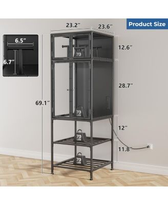  3D Printer Cabinet with Filament Storage Rack & Noise-Reducing Design