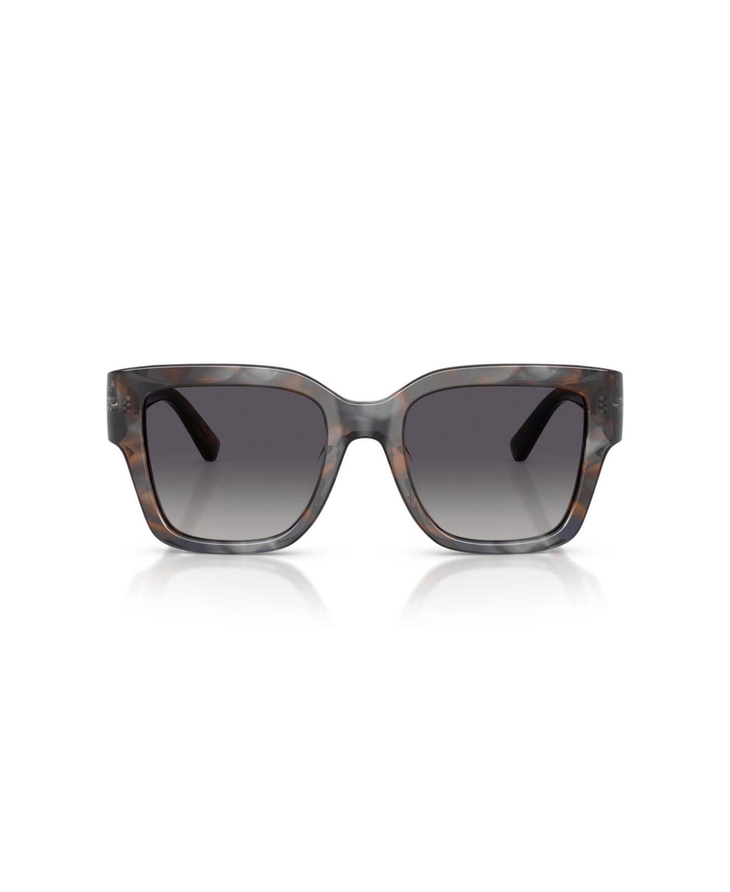Женские солнцезащитные очки Tory Burch Square Polarized Sunglasses, TY7228U, цвет: Синий дымчатый черепаховый — фото 4
