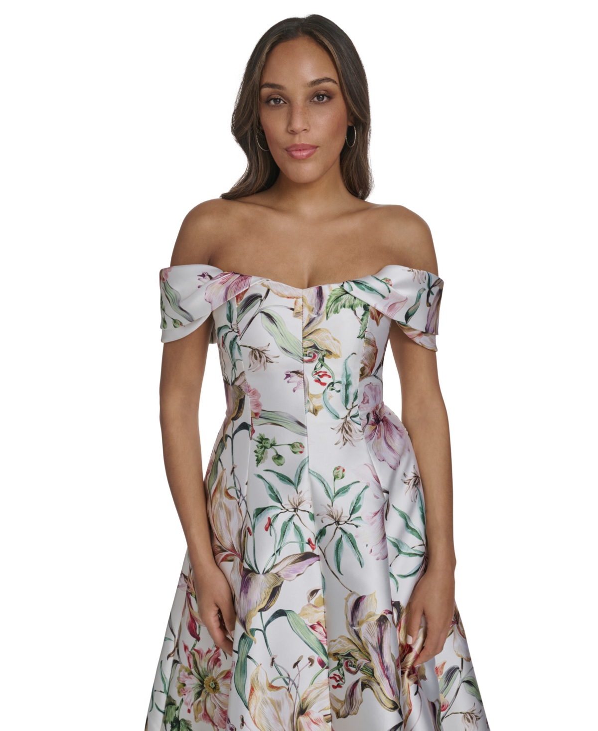 Eliza J Women's Off-The-Shoulder Flare Midi Dress