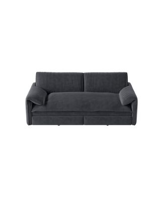 66" Queen Pull Out Sofa Bed with Storage, 3-in-1 Convertible Velvet Loveseat