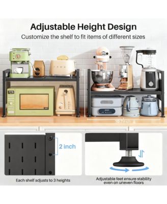 Expandable, Rust-Proof, Space-Saving 3-Tier Microwave Stand