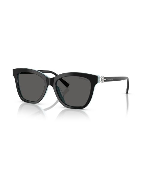 Женские солнцезащитные очки Tiffany & Co. Square Sunglasses, TF4241D, цвет: Чёрный синий