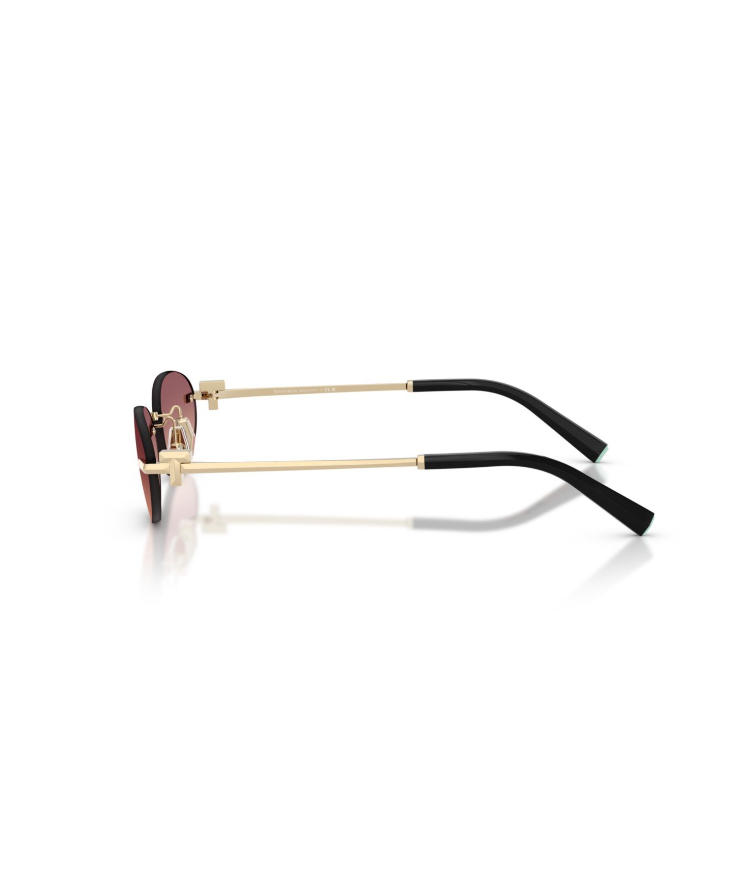 Солнцезащитные очки Tiffany & Co. Unisex Oval Sunglasses, TF3119D, цвет: Бледный золотой — фото 3